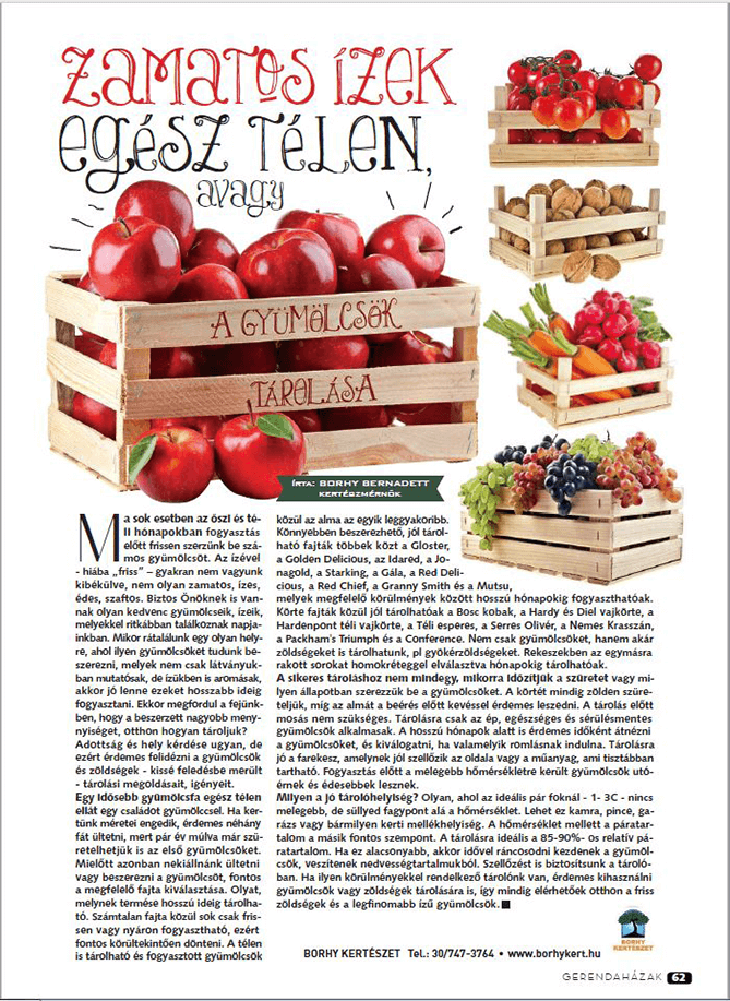 Zamatos ízek egész télen avagy a gyümölcsök tárolása - Gerendaházak Magazin
