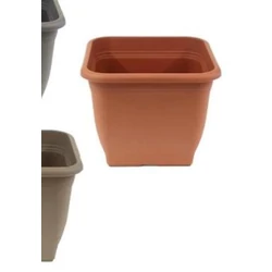 Top műanyag virágcserép terracotta szögletes 14x14cm