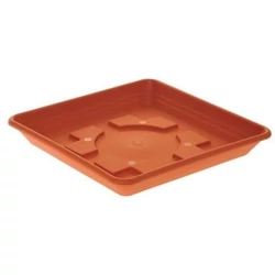 műanyag cserépalátét terracotta szögletes 12cm