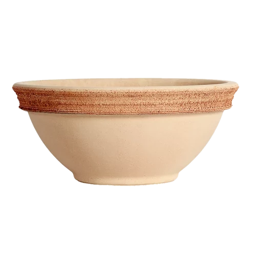 Ciclamino barázdált antik kerámia virágtál 23cm
