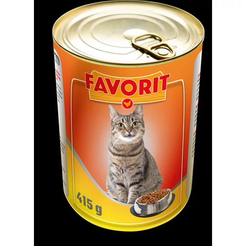 FAVORIT állateledel Cica konzerv marhás 415g-os