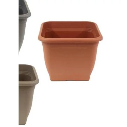 Top műanyag virágcserép terracotta szögletes 28x28cm