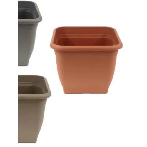 Top műanyag virágcserép terracotta szögletes 33x33cm