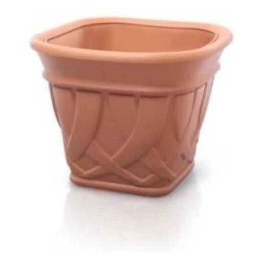 Galeon műanyag virágcserép terracotta szögletes