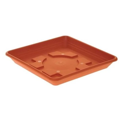 műanyag cserépalátét terracotta szögletes 16cm