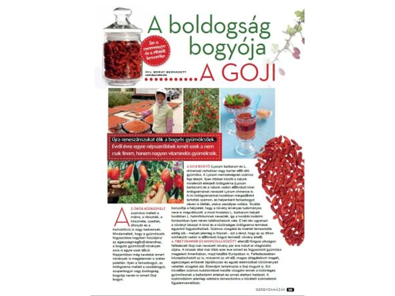 A boldogság bogyója avagy a Goji - Gerendaházak Magazin