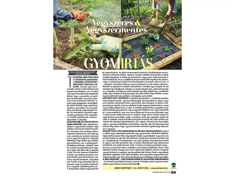 Vegyszeres és vegyszermentes gyomírtás - Gerendaházak Magazin