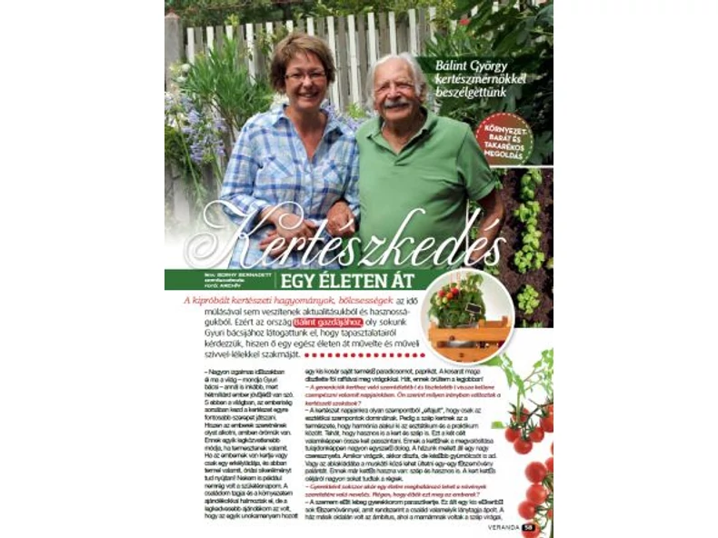 Kertészkedés egy életen át - Veranda Magazin
