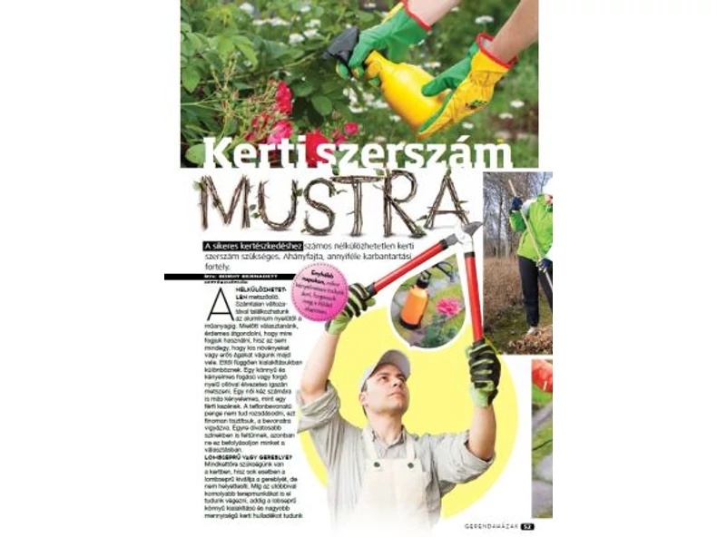 Kerti szerszámmustra - Gerendaházak Magazin